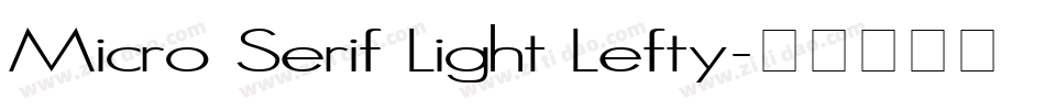 Micro Serif Light Lefty字体转换